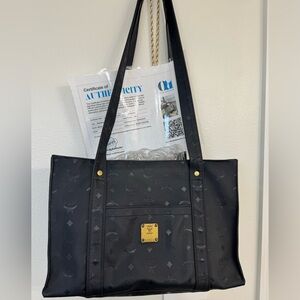MCM Black Tote Bag with COA